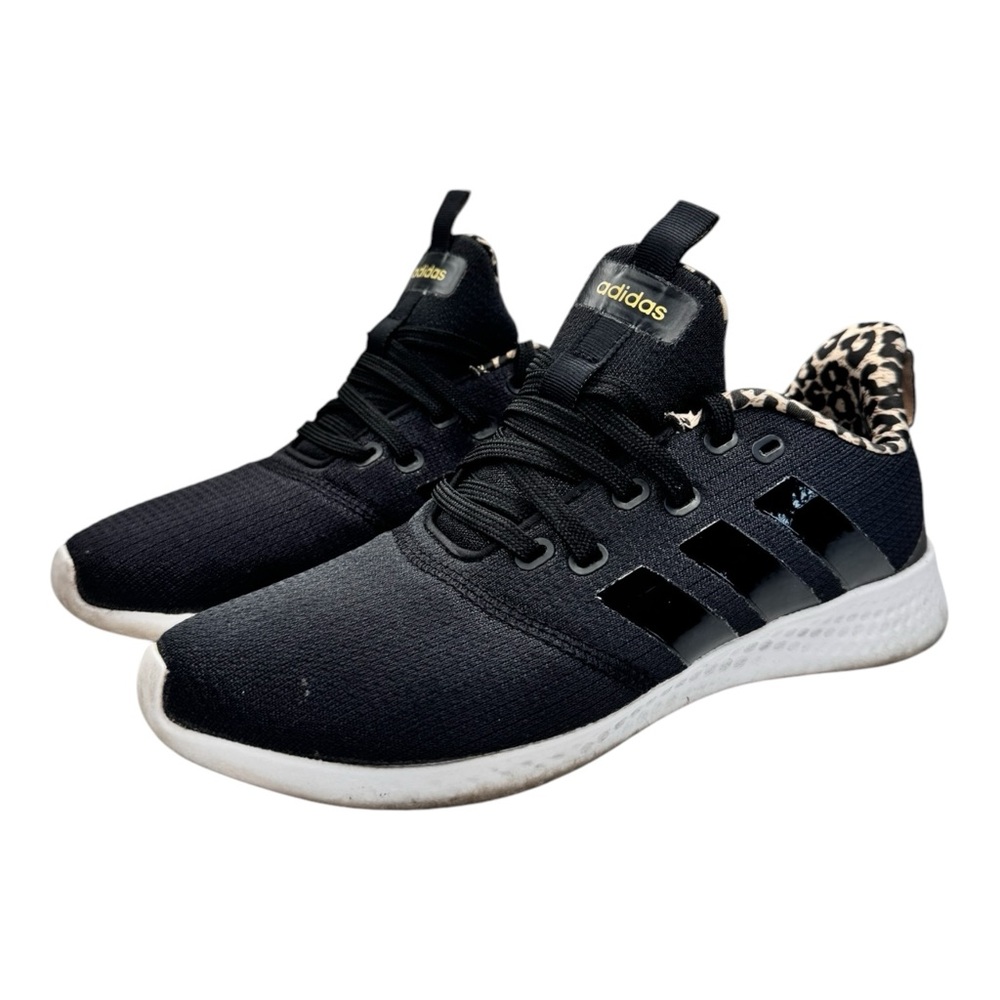 ADIDAS Size 8.5  Puremotion Cheetah Print W Running Sneakers  - FAIR Condition
